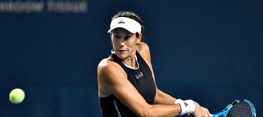 Garbiñe Muguruza, en acción ante Ashleigh Barty Garbiñe Muguruza, en acción ante Ashleigh Barty