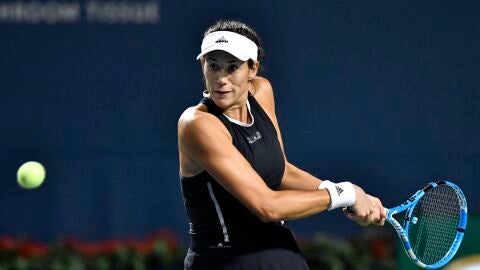 Garbi&ntilde;e Muguruza, en acci&oacute;n ante Ashleigh Barty