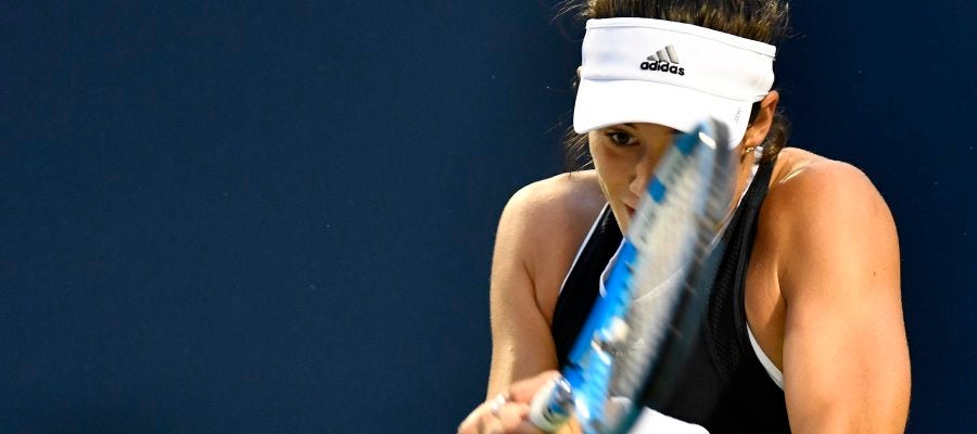 Garbiñe Muguruza, en acción ante Elina Svitolina Garbiñe Muguruza, en acción ante Elina Svitolina