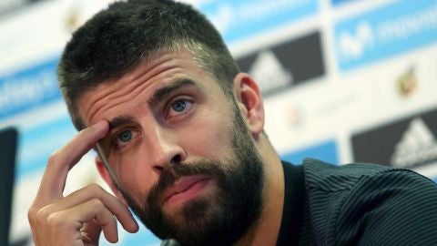 Gerard Piqu&eacute;, en rueda de prensa