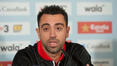 Xavi Hern&aacute;ndez en una rueda de prensa