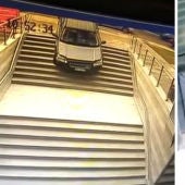 Una mujer confunde la entrada de un edificio con la de un parking subterráneo