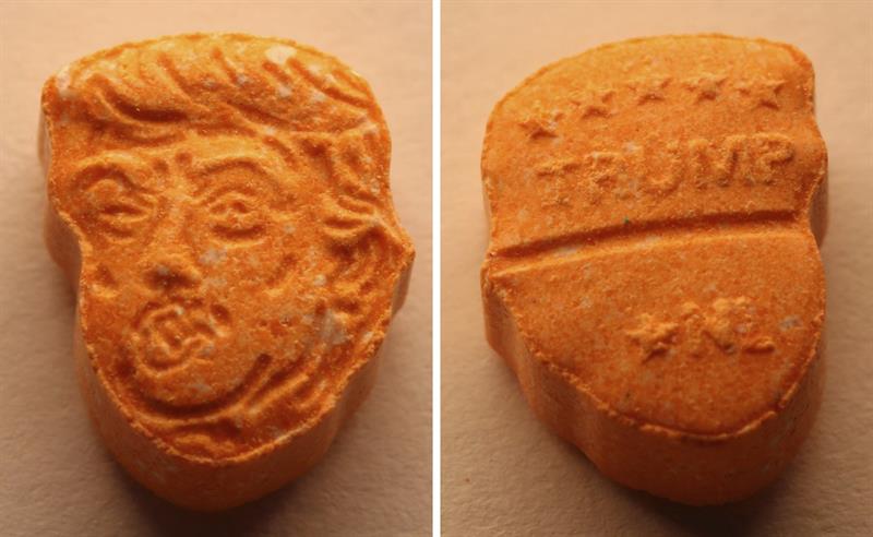 La policía alemana incauta cinco mil pastillas de éxtasis con la cara de Trump La policía alemana incauta cinco mil pastillas de éxtasis con la cara de Trump