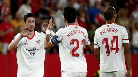 Celebrando el gol contra el Istanbul basaksehir Celebrando el gol contra el Istanbul basaksehir