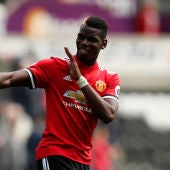 Pogba celebra un gol con el Manchester United