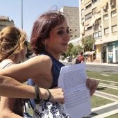 Juana Rivas tras ser puesta en libertad