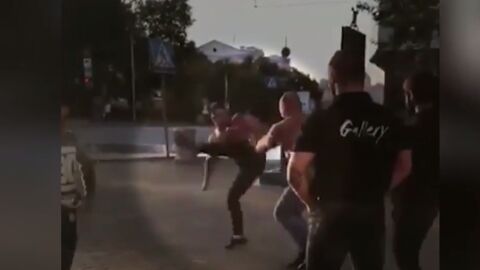 Momento de la pelea
