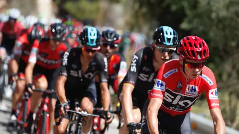 Grupo de ciclistas fugados durante una etapa de la Vuelta a España