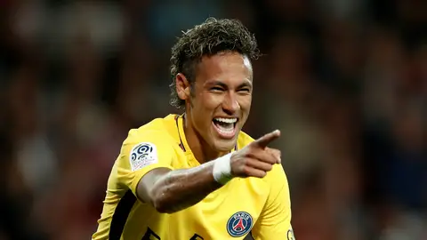 Neymar celebra un gol con el PSG Neymar celebra un gol con el PSG
