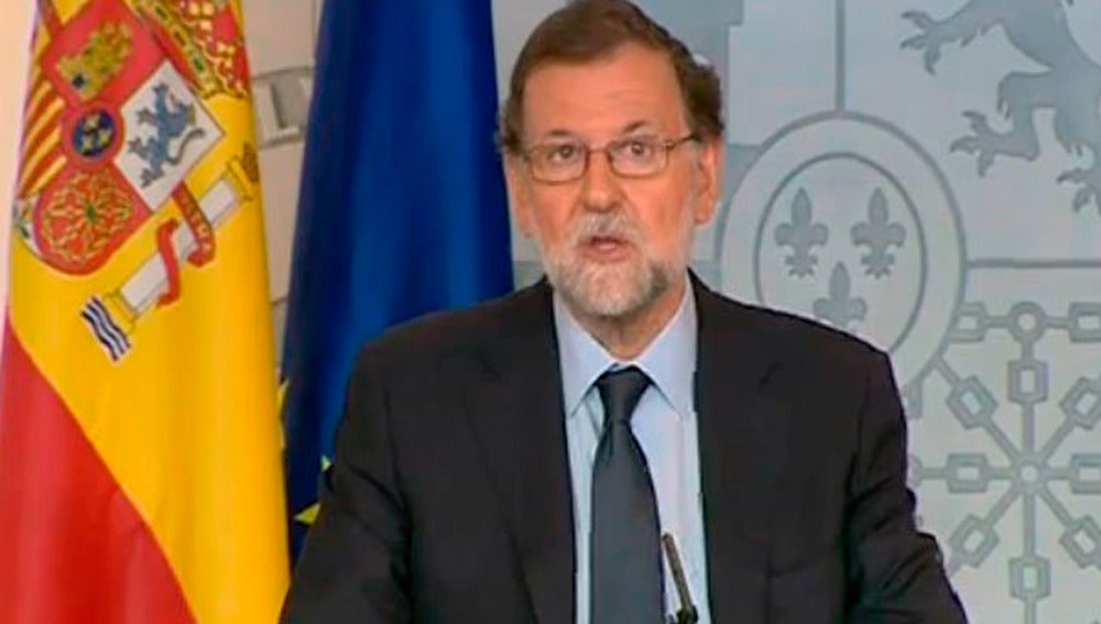 El presidente del Gobierno, Mariano Rajoy, durante una comparecencia tras el Consejo de Ministros