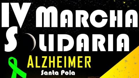 Cartel de la IV Marcha Solidaria Pro Altzheimer de Santa Pola,