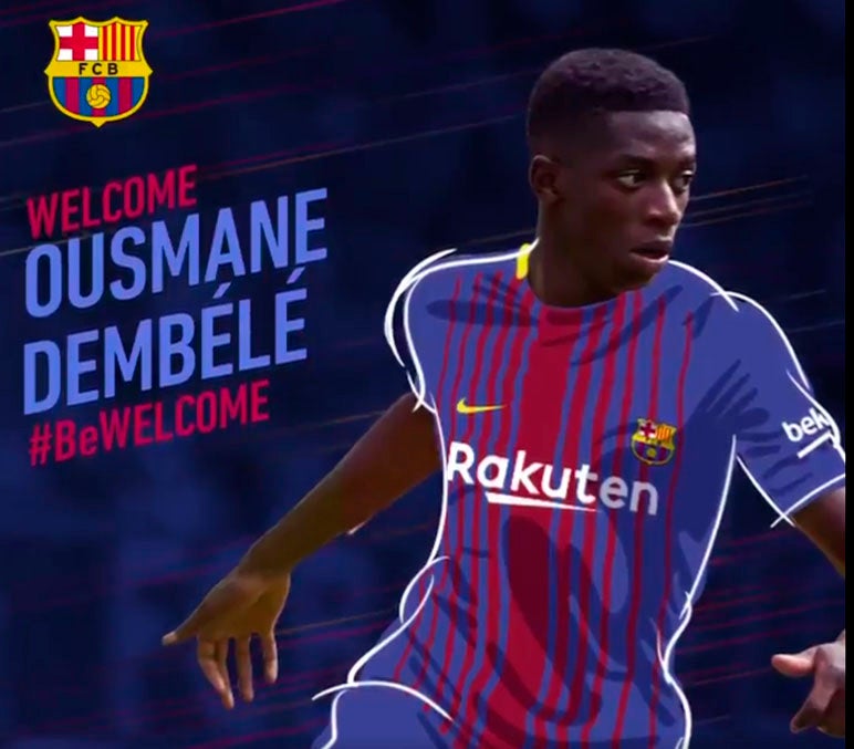 El Barcelona anuncia el fichaje de Dembélé El Barcelona anuncia el fichaje de Dembélé