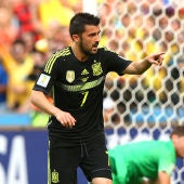David Villa con la selección española