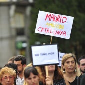Concentración contra el terrorismo en la Puerta del Sol en Madrid