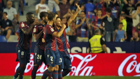 El Levante celebra un gol