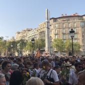Manifestación contra el terrorismo en Barcelona