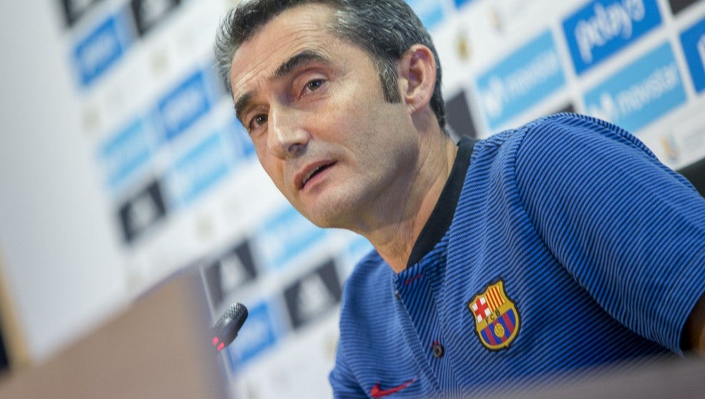 Valverde durante una rueda de prensa
