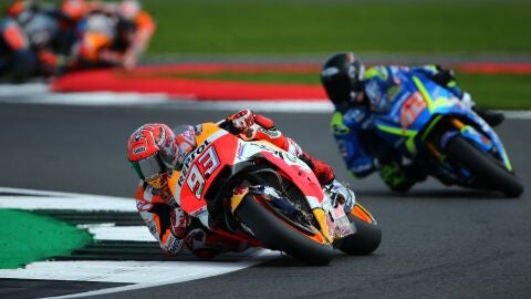 Marc M&aacute;rquez en el GP de Gran Breta&ntilde;a