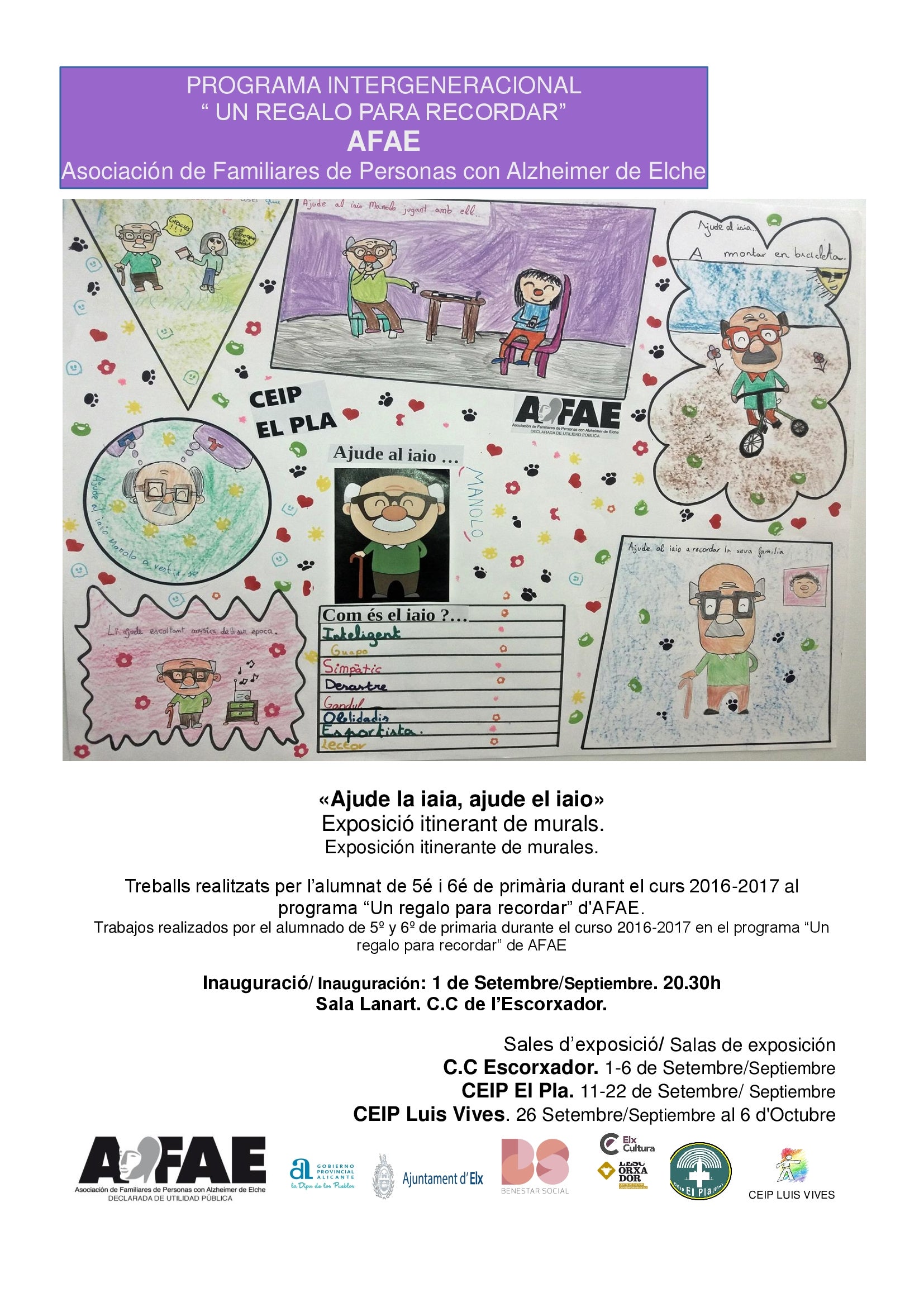 AFAE inaugura la exposición de murales realizada por alumos de 5º y 6º de primaria AFAE inaugura la exposición de murales realizada por alumos de 5º y 6º de primaria