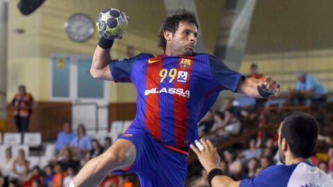 El lateral Antonio Garc&iacute;a, del FC Barcelona Lassa