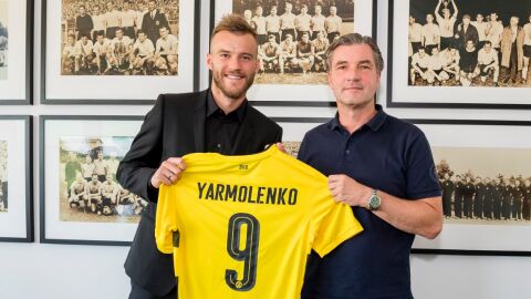 Yarmolenko, presentado como nuevo jugador del Dortmund.
