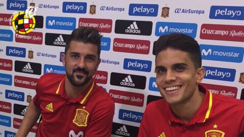 Villa y Bartra en rueda de prensa