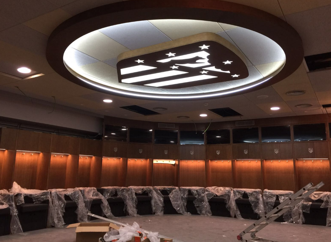 Nuevas fotos inéditas del Wanda Metropolitano: así es el vestuario de los rojiblancos Nuevas fotos inéditas del Wanda Metropolitano: así es el vestuario de los rojiblancos