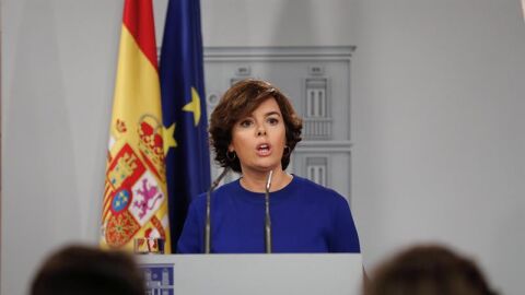 La vicepresidenta del Gobierno, Soraya S&aacute;enz de Santamar&iacute;a