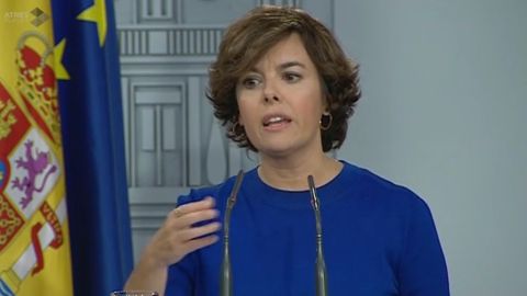 La vicepresidenta del Gobierno, Soraya S&aacute;enz de Santamar&iacute;a