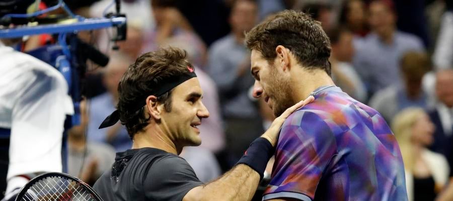Del Potro y Federer tras su encuentro en Flushing Meadows Del Potro y Federer tras su encuentro en Flushing Meadows