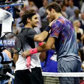 Del Potro y Federer tras su encuentro en Flushing Meadows Del Potro y Federer tras su encuentro en Flushing Meadows