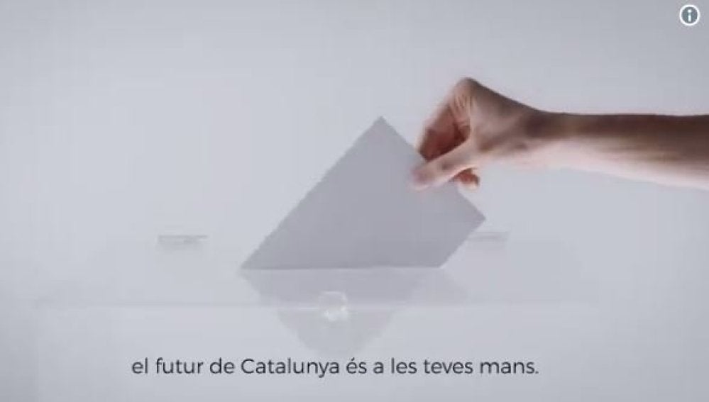 Imagen del spot del referéndum de Cataluña