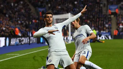 Morata celebra un gol Morata celebra un gol