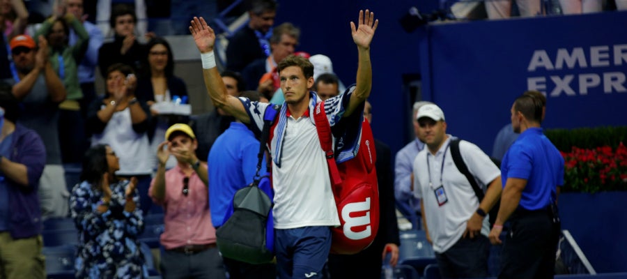 Pablo Carreño saluda en el US Open Pablo Carreño saluda en el US Open