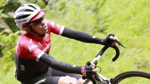 Alberto Contador durante una carrera