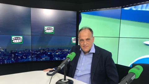 El presidente de la LFP, Javier Tebas, en El Transistor.