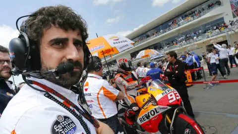 Santi Hernández, ingeniero jefe del equipo Repsol Honda Santi Hernández, ingeniero jefe del equipo Repsol Honda