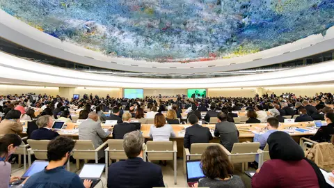Delegados de la ONU durante una reunión Delegados de la ONU durante una reunión