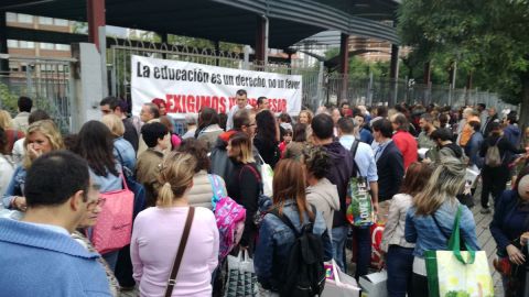 Protesta por la falta de docentes