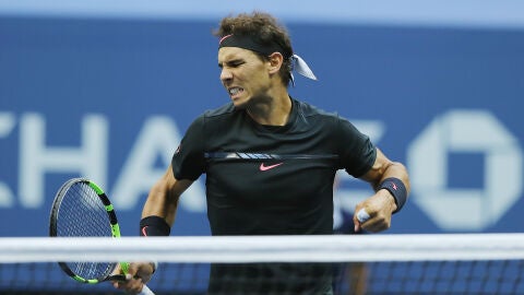 Nadal celebra un punto contra Anderson