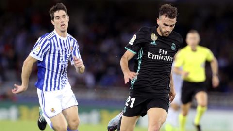 Borja Mayoral en su partido contra la Real Sociedad.