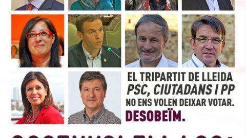 Concejales del PP, PSC y C's denuncian un cartel de Arran con el lema 'Se&ntilde;al&eacute;mosles'
