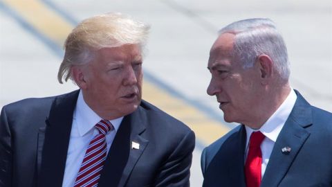 Donald Trump con Netanyahu. 