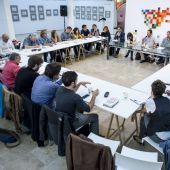Reunión del grupo 'Rumbo 2020' de Podemos convocado por Pablo Iglesias