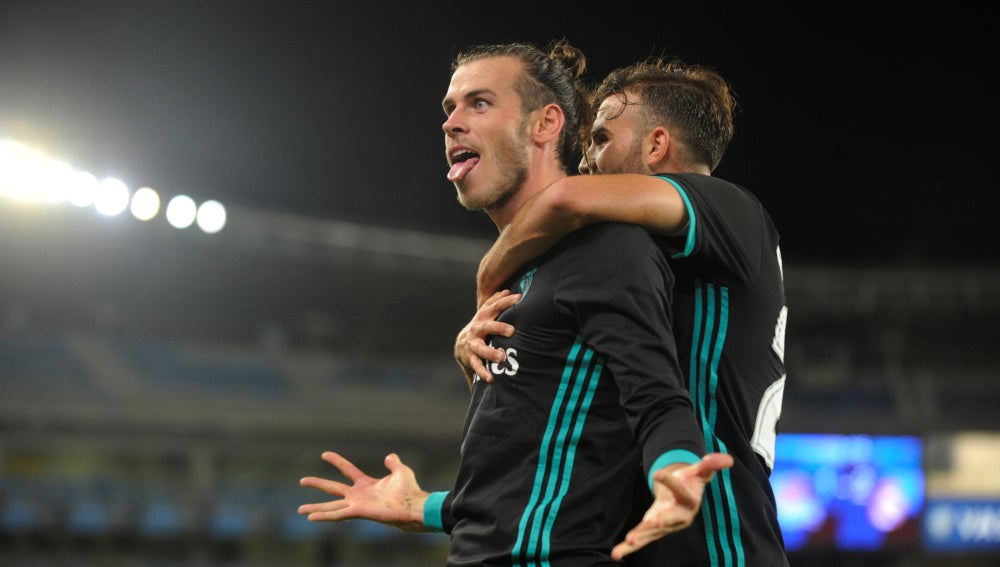 Bale celebrando el gol ante la Real Sociedad