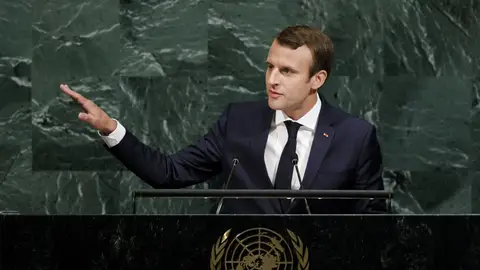 Macron se estrena en la ONU Macron se estrena en la ONU.