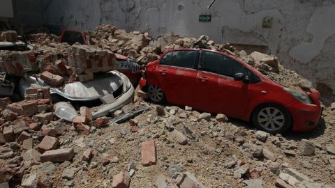 Imagen de los restos del terremoto en M&eacute;xico.