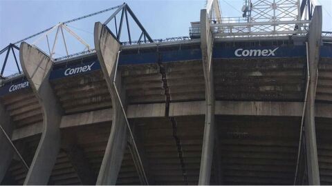 El Estadio Azteca tras el terremoto de M&eacute;xico