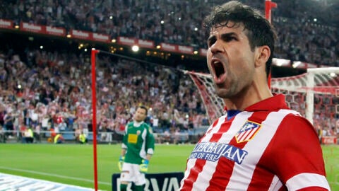 Costa celebrando un gol con el Atl&eacute;tico