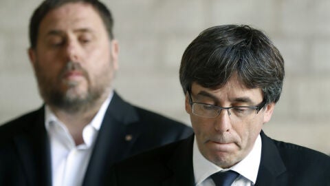 Oriol Junqueras, vicepresident de la Generalitat, y Carles Puigdemont, president de la Generalitat